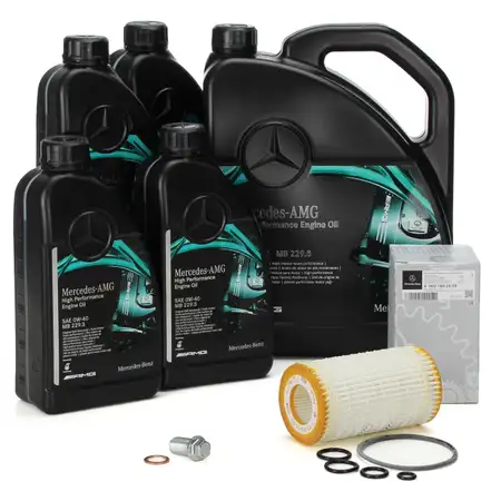 9L ORIGINAL Mercedes AMG &Ouml;l 0W40 MB 229.5 + &Ouml;lfilter 0001802609 C55 E55 G55 AMG