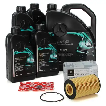 9L ORIGINAL Mercedes AMG &Ouml;l 0W40 MB 229.5 + &Ouml;lfilter 0001803009 W204 W211 W212