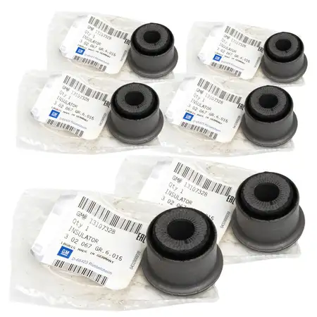 6x ORIGINAL OPEL Gummilager Achsk&ouml;rperlager ASTRA G H ZAFIRA A B vorne 13107328