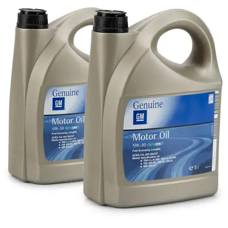 2x 5L 5 Liter ORIGINAL OPEL GM MOTOR&Ouml;L 5W-30 dexos2 Longlife 5W30 &Ouml;L - 1942003