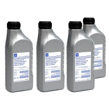 4x 1 Liter ORIGINAL Opel Schaltgetriebe&ouml;l &Ouml;L SAE E80 SAE 75W-85 BOT 402 93165290