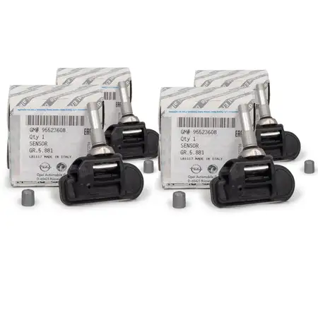 4x ORIGINAL Opel RDKS Reifendrucksensor Luftdrucksensor 16 Zoll COMBO 95523608