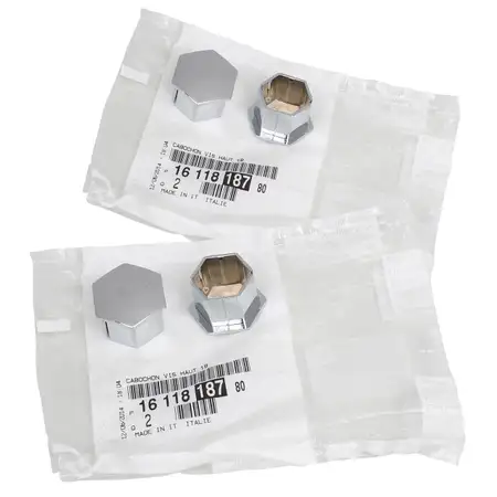 4x ORIGINAL Peugeot Abdeckkappe Radbolzen f&uuml;r Radschrauben 14,5mm 1611818780