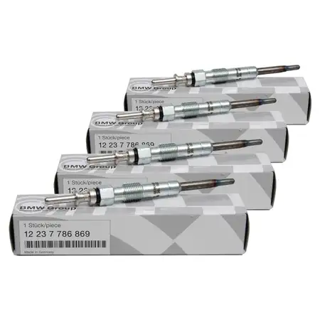 4x ORIGINAL BMW Gl&uuml;hkerze 12237786869 f&uuml;r 118d 120d 318-335d 520-535d 635d 730d