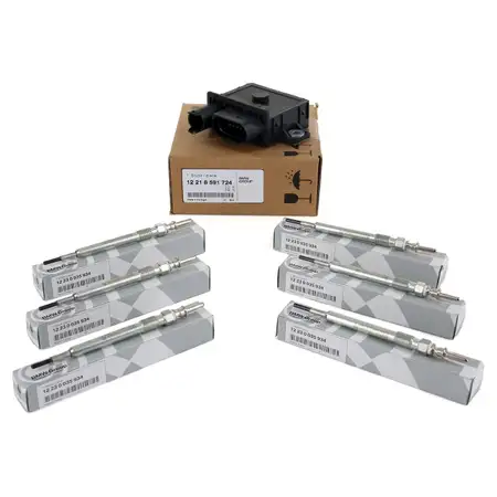 ORIGINAL BMW Steuerger&auml;t Gl&uuml;hzeit 12218591724 + 6x Gl&uuml;hkerzen 12230035934