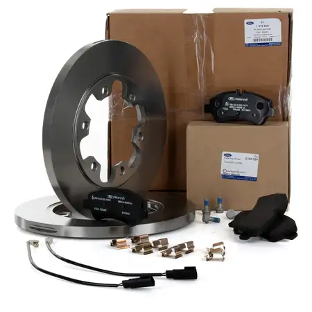 ORIGINAL Ford Bremsscheiben + Bremsbel&auml;ge + Wako TRANSIT ab 01.2014 hinten