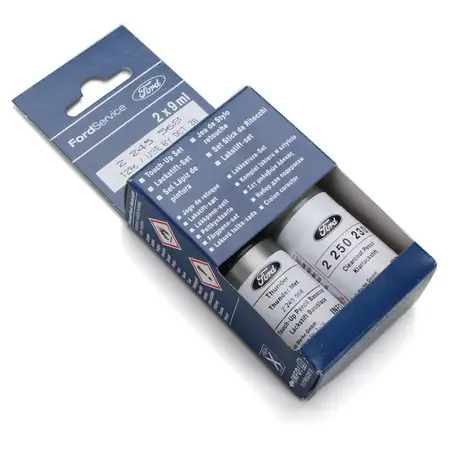 ORIGINAL Ford Lackstift Set THUNDER GRAU METALLIC + Klarlack 2x 9ml 2245568