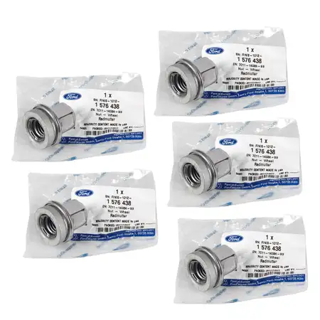 5x ORIGINAL Ford Radmutter Stahlfelge Alufelge M14x2,0mm TRANSIT 00-2014 1576438