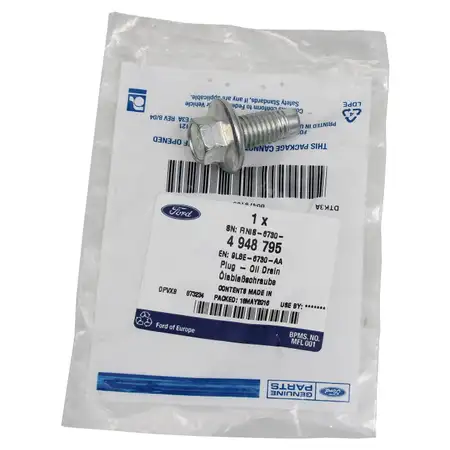 ORIGINAL Ford &Ouml;lablassschraube Verschlussschraube &Ouml;lwanne M12x1,75mm 4948795