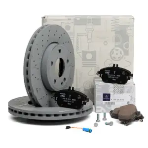 ORIGINAL Mercedes-Benz Bremsscheiben + Bel&auml;ge + Wako W176 W246 C/X117 X156 vorne