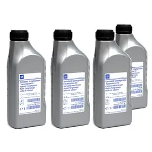 4x 1 Liter ORIGINAL Opel Schaltgetriebe&ouml;l &Ouml;L SAE E80 SAE 75W-85 BOT 402 93165290