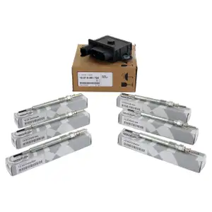 ORIGINAL BMW Steuerger&auml;t Gl&uuml;hzeit 12218591724 + 6x Gl&uuml;hkerzen 12230035934