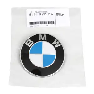 ORIGINAL BMW Emblem Plakette Zeichen Logo Heckklappe hinten &Oslash; 74 mm 51148219237