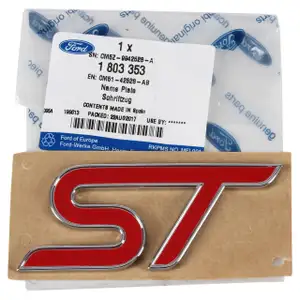 ORIGINAL Ford Emblem Schriftzug Aufkleber Zeichen ST Focus III hinten 1803353
