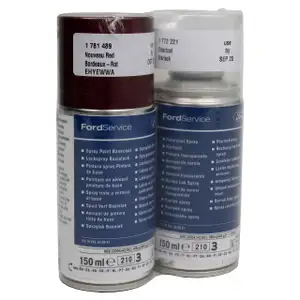 ORIGINAL Ford Lackspr&uuml;hdose BORDEAUX ROT + Klarlack 150ml 1781489