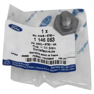 2x ORIGINAL Ford &Ouml;lablassschraube Verschlussschraube &Ouml;lwanne M10x1,25mm 1146063