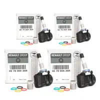 4x ORIGINAL Renault RDKS Reifendrucksensor Luftdrucksensor 407000435R