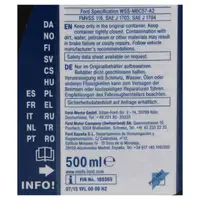 ORIGINAL Ford Bremsfl&uuml;ssigkeit Super DOT 4 500ml 0,5 Liter 1776310